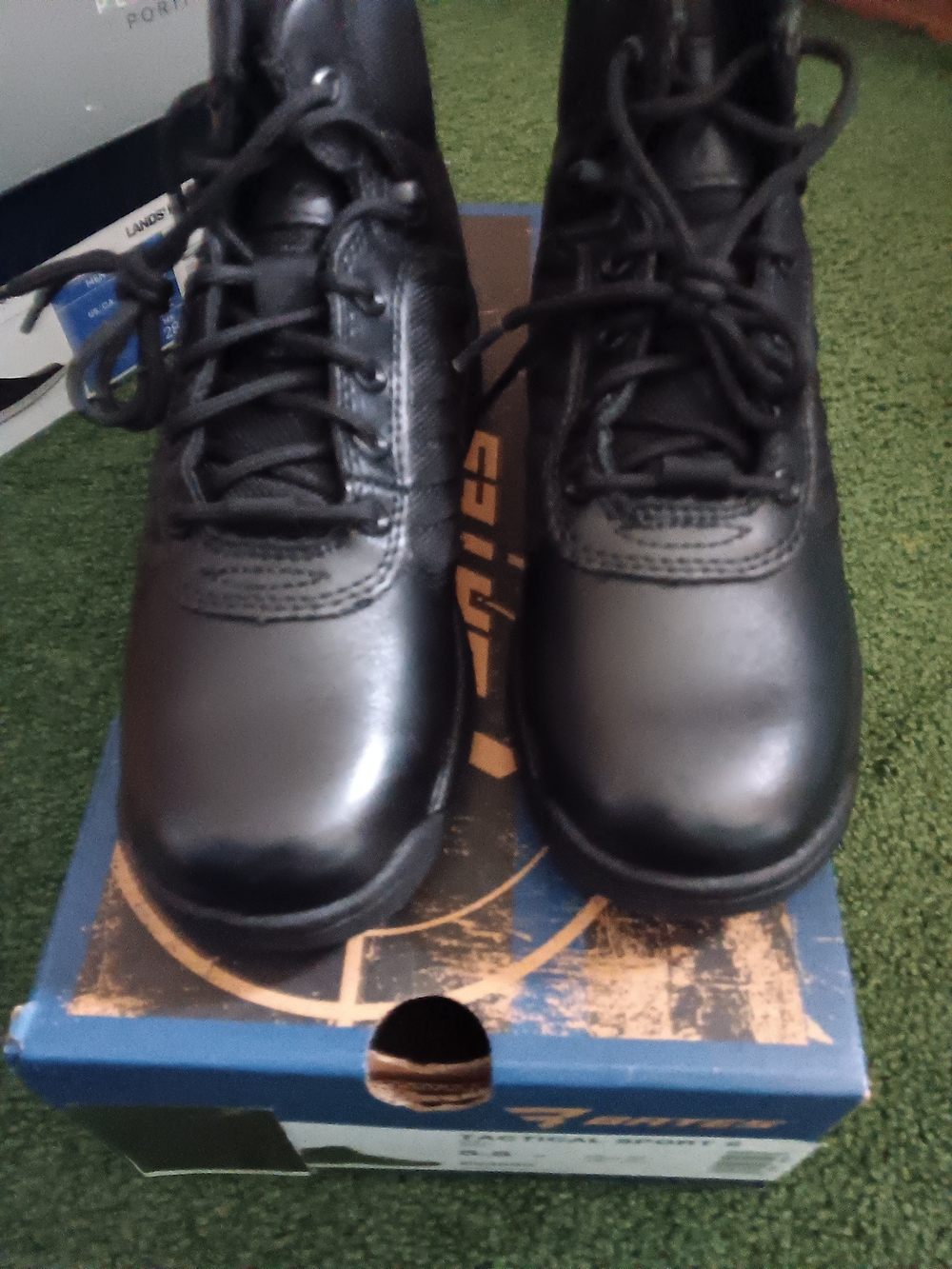 Womens Bates Black Leather Lace-Up Tactical Boots 5.5